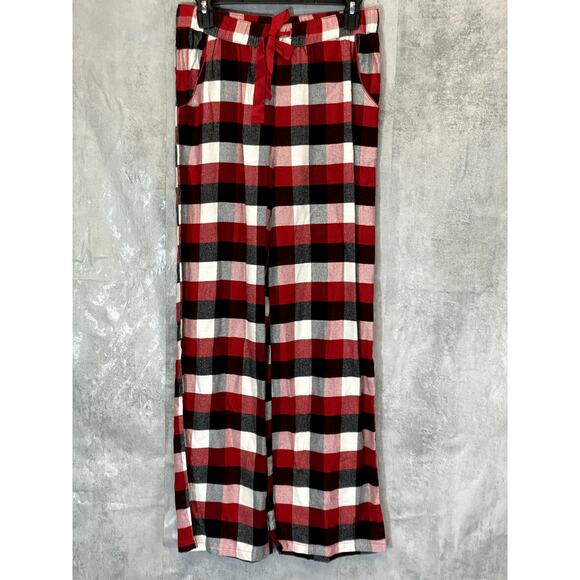 NORDSTROM Women's Red Chili August Check 2-Piece Button-Front Pull-on Pajama Set - Picture 7 of 14
